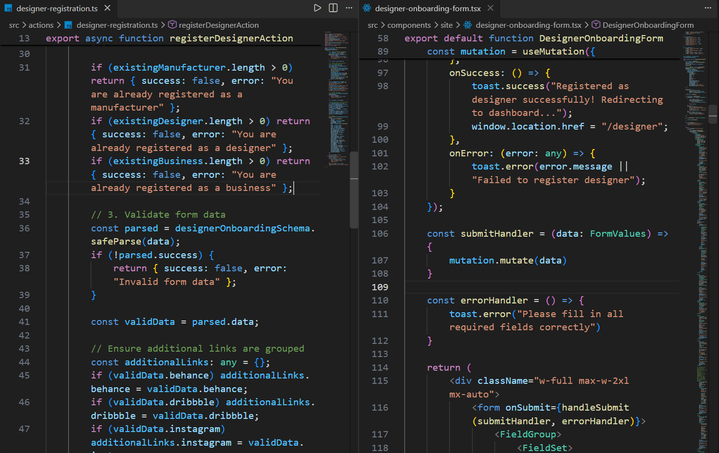 Code editor window showing a code snippet
